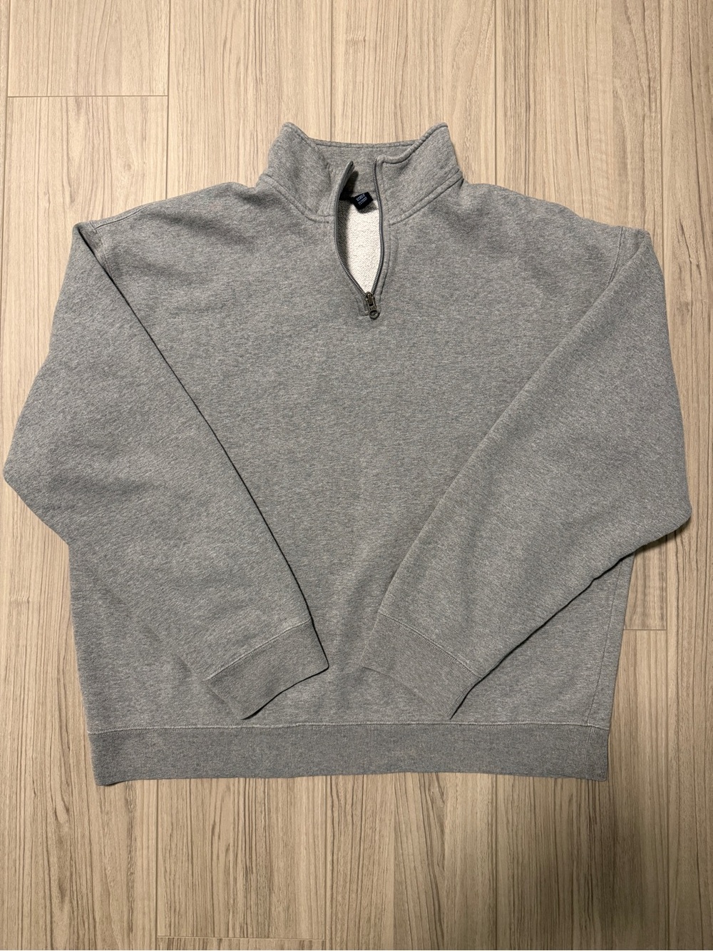 GAP Men's Gray Quarter-Zip Fleece Pullover